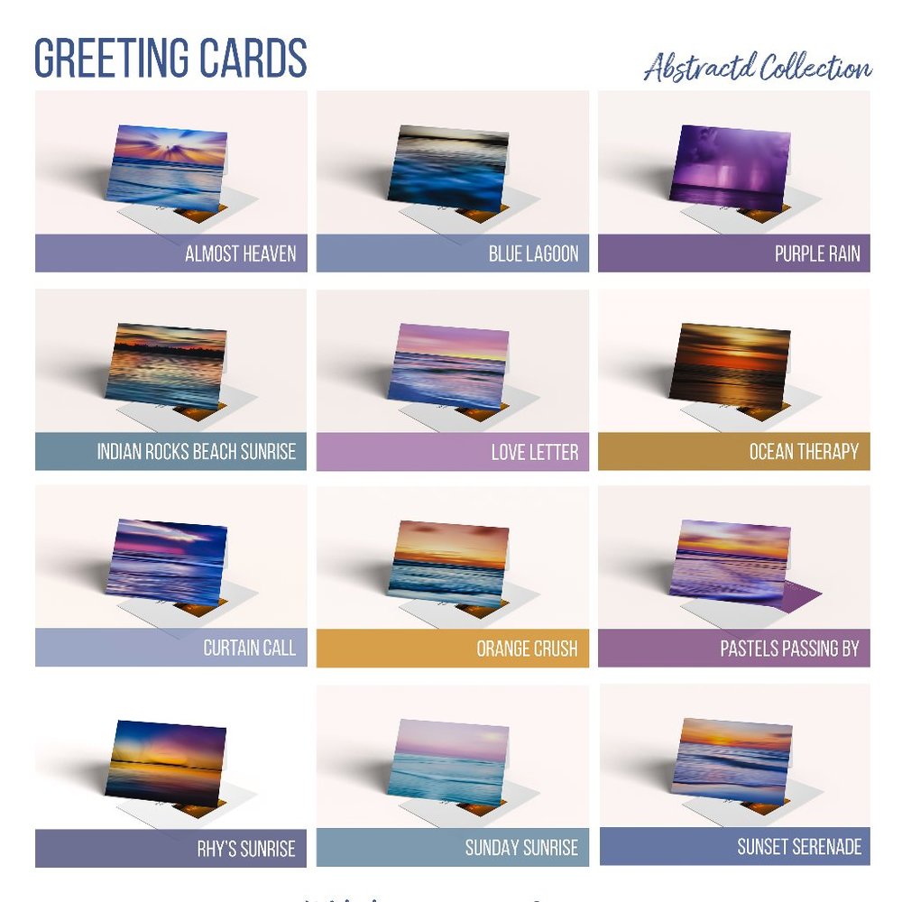 Abstract Greeting Cards - Original and One of a Kind - Set of 12